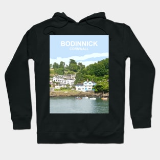 Bodinnick, Fowey Cornwall. Cornish Travel location poster Hoodie